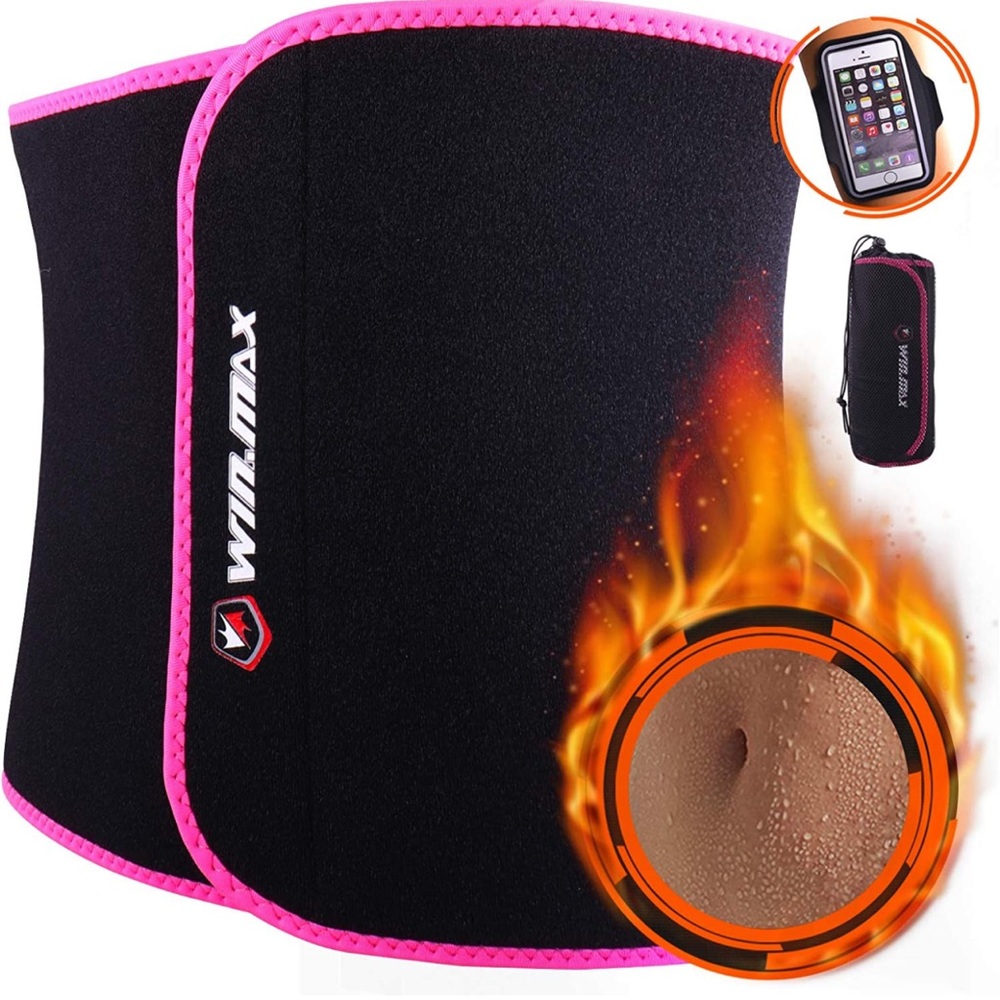NEW Waist Trimmer Belt,Waist Trainer for Women,Weight Loss sauna Effect (Pink)